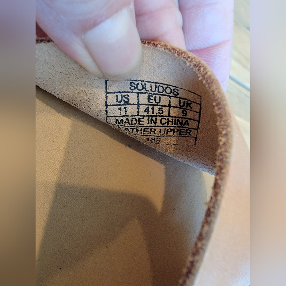 Camel Tan Leather Soludos Sandals - Picture 10 of 15